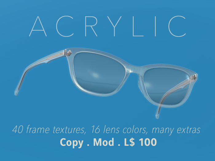 Second Life Marketplace Glasses Acrylic